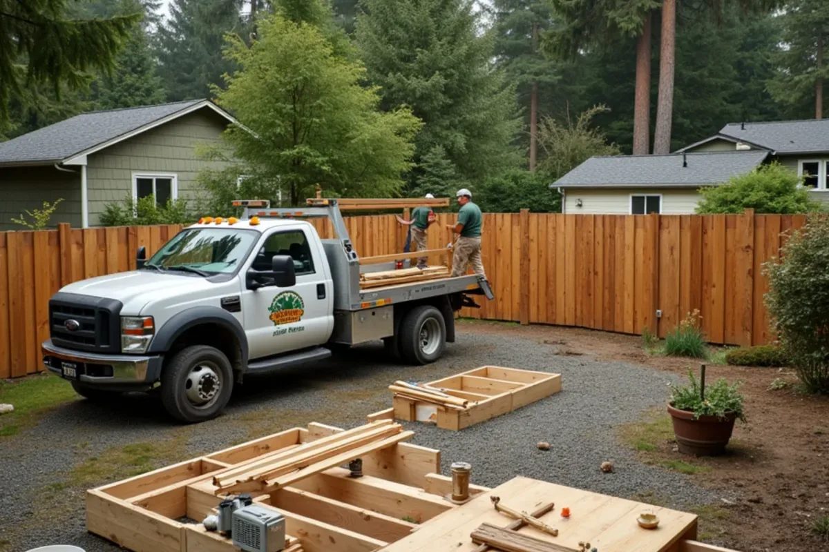 Backyard diagram showing a fence project split into phased sections to spread out cost
