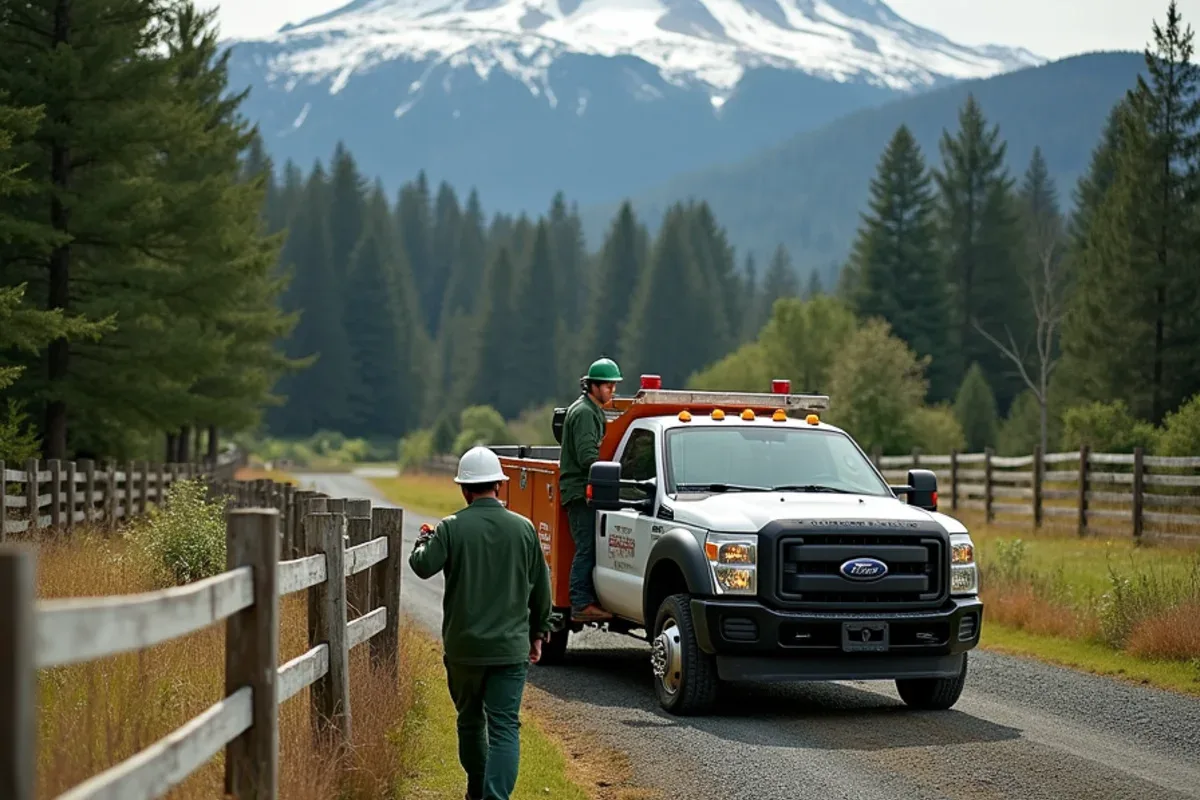 Acreage with a Mount Rainier view and a paddock fence in Graham, WA