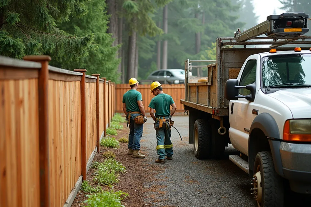 Cedar fence replacement on a mid-century ranch lot in University Place, WA